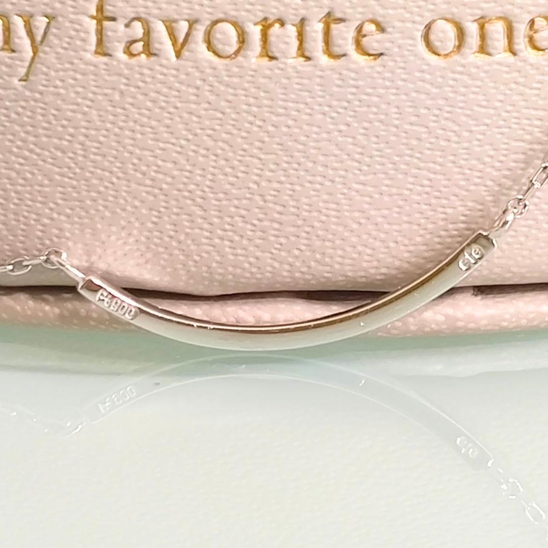 美品　ete　プラチナ　パーティクル　ダイヤモンド　0.06ct　ネックレス