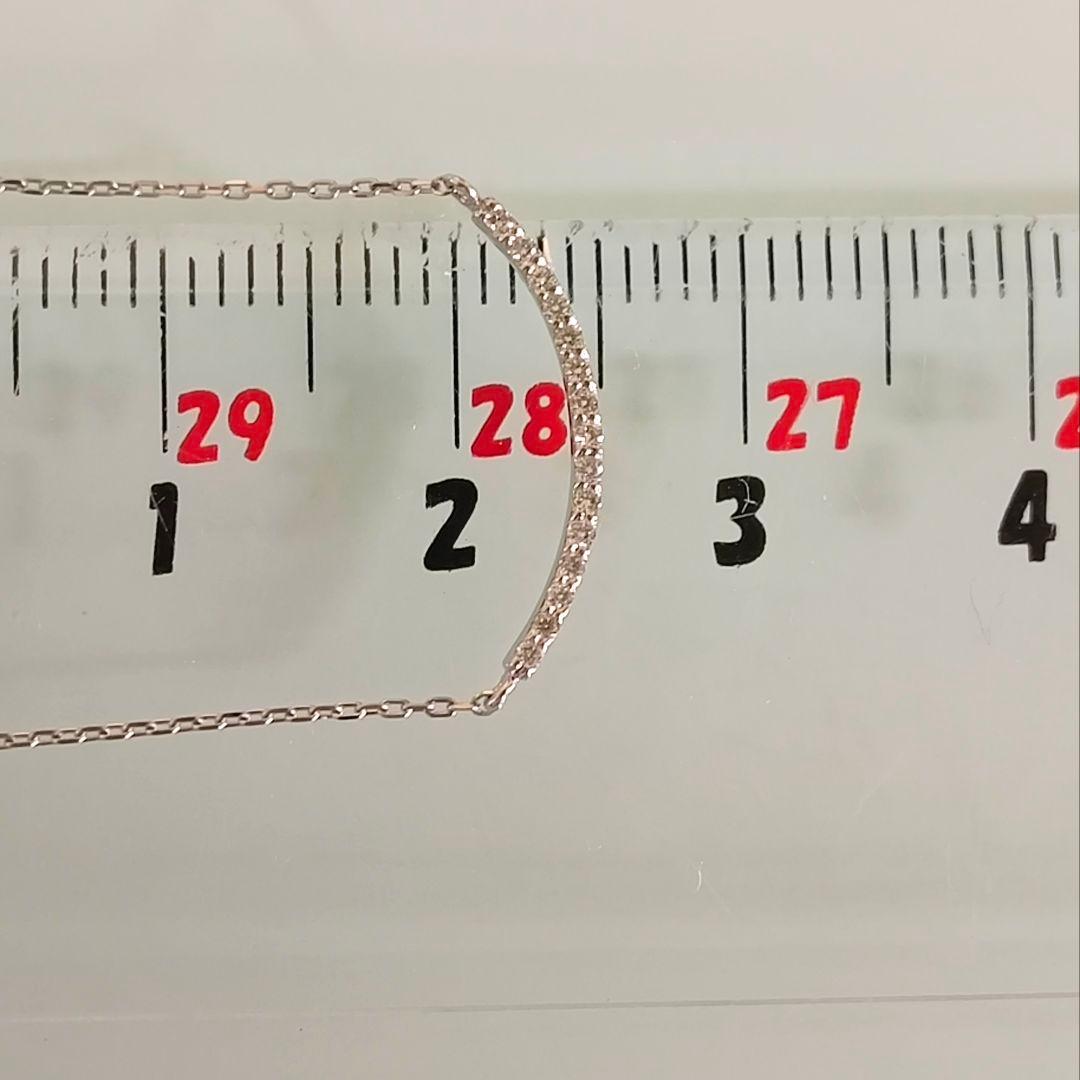 美品　ete　プラチナ　パーティクル　ダイヤモンド　0.06ct　ネックレス