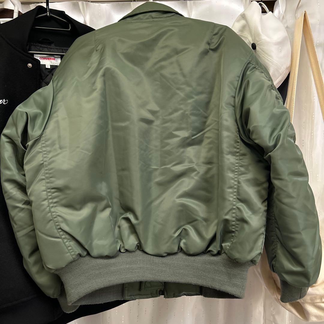 希少 90s TOPGUN トップガン公式 フライトジャケット MA-1 セージ