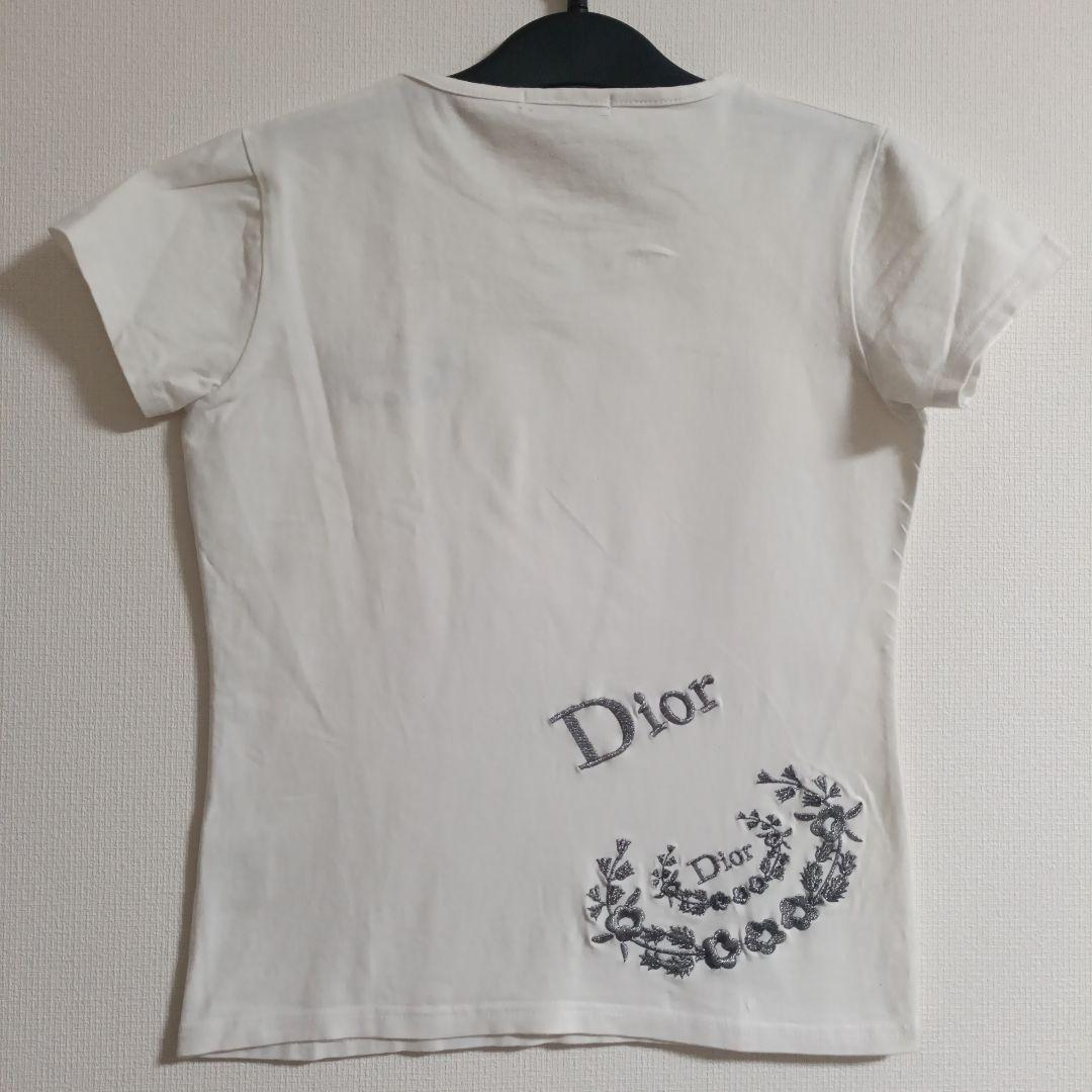 Dior 刺繍ロゴ ホワイトTシャツ