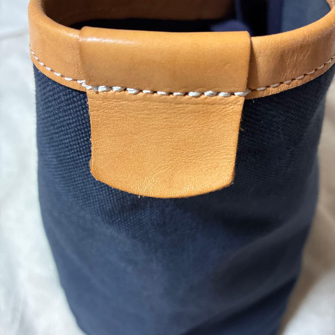 極美品　ポーター　リセス　トートバッグ　キャンバス　レザー　ネイビー　大容量