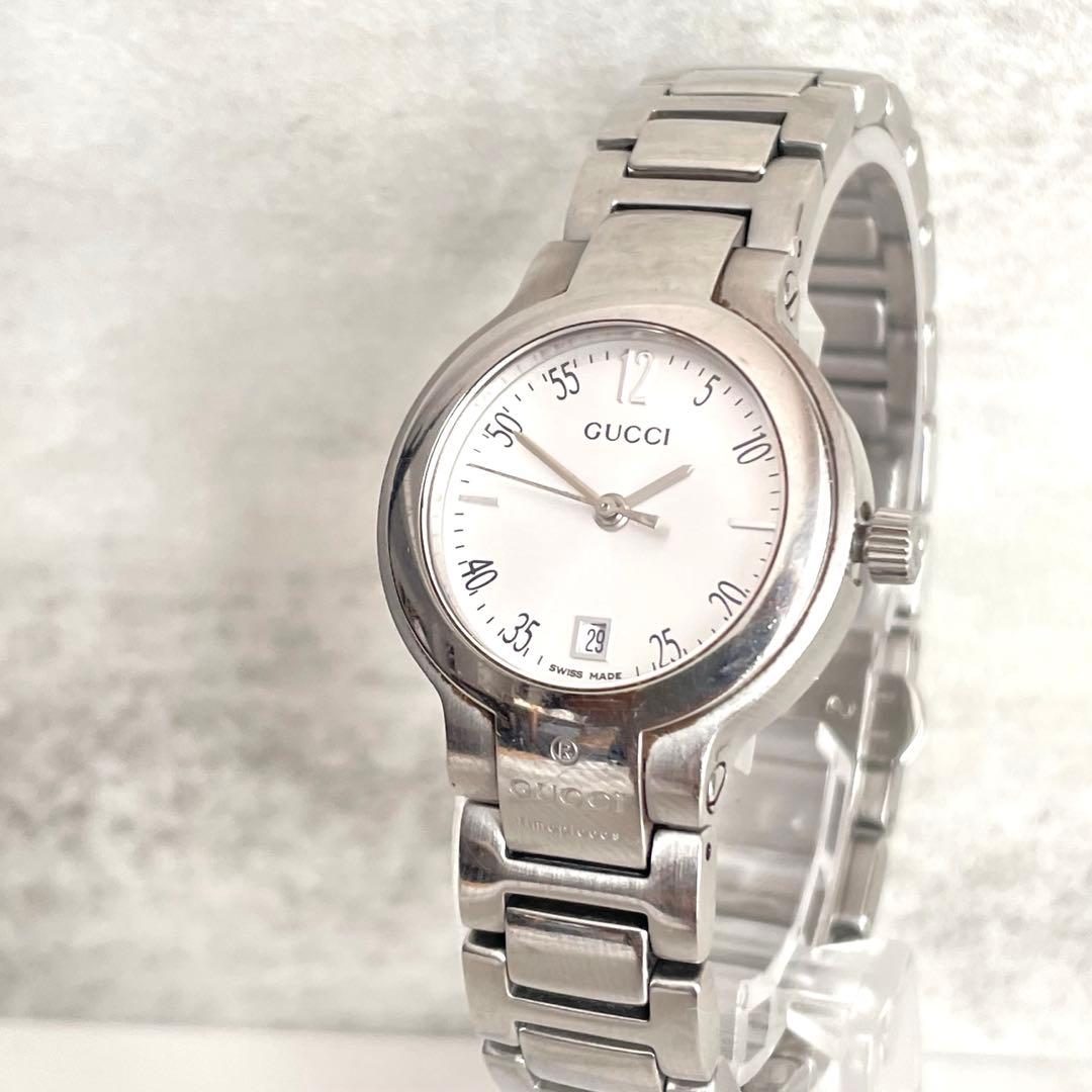 稼動品　GUCCI グッチ　8900L デイト　白文字盤　アラビア　腕時計