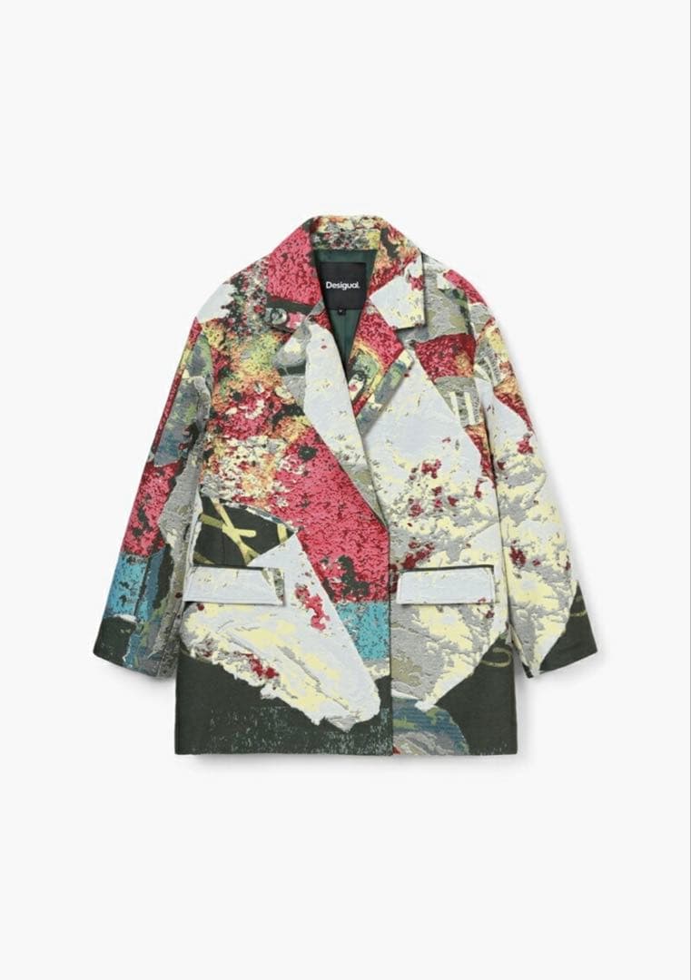 アートプリント オーバーコート　ジャケット