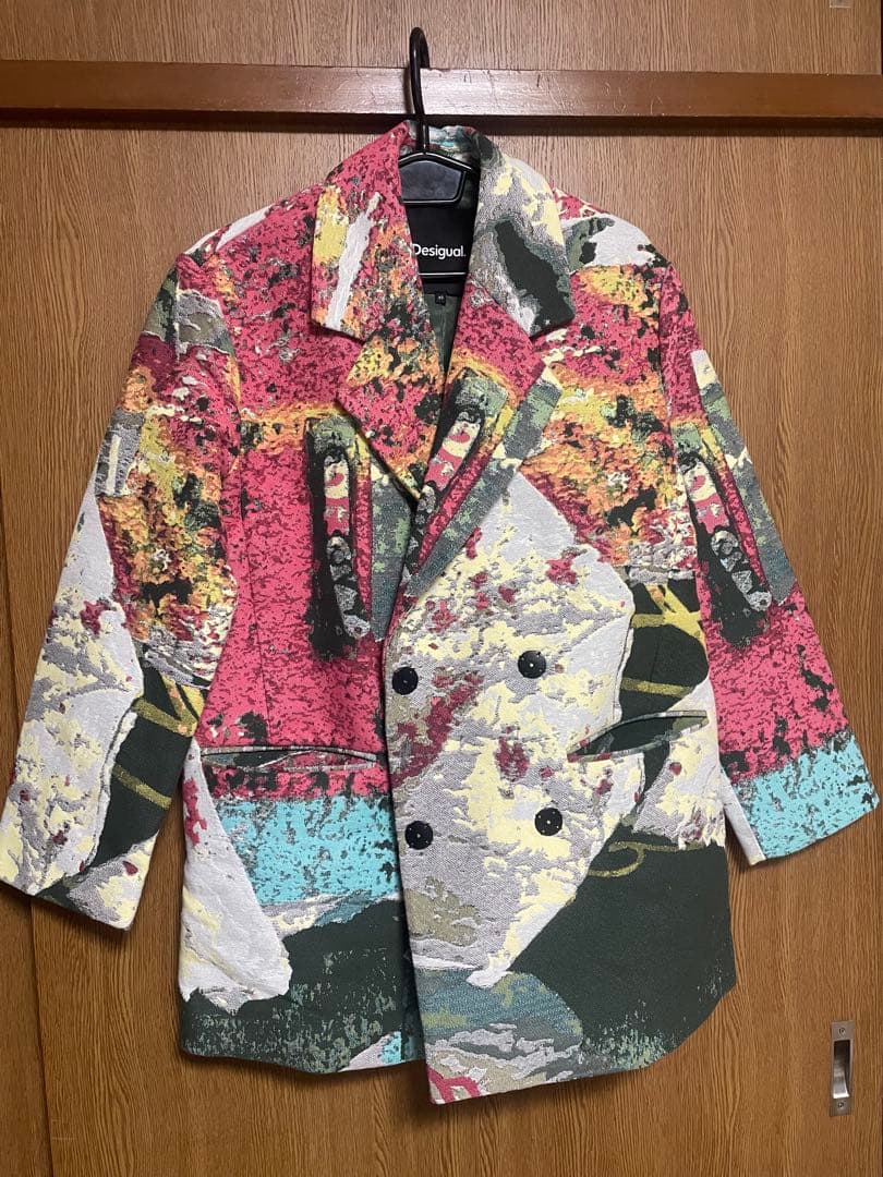 アートプリント オーバーコート　ジャケット