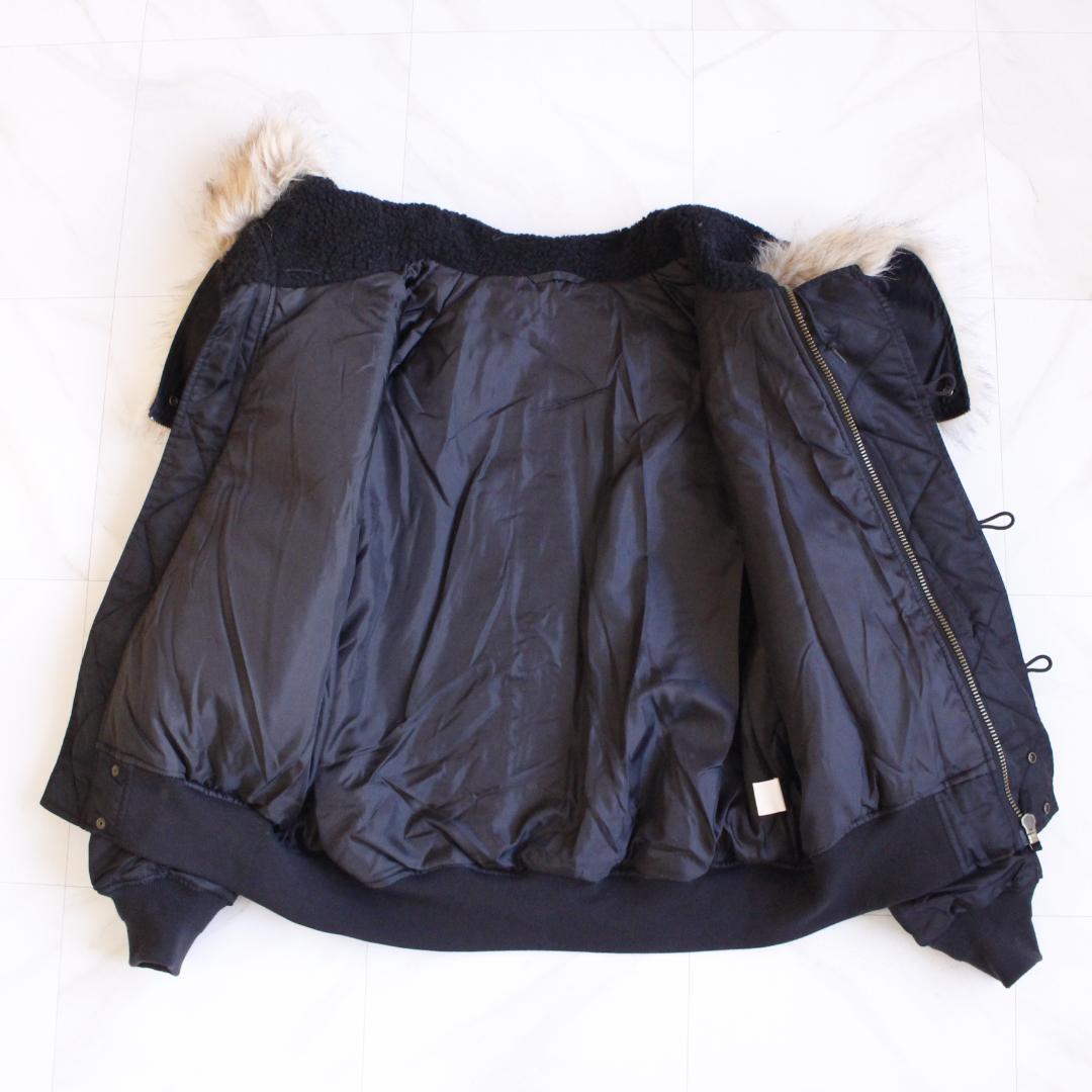 y2k N-2B ファー付ジャケット ブラック フライトジャケット Lサイズ