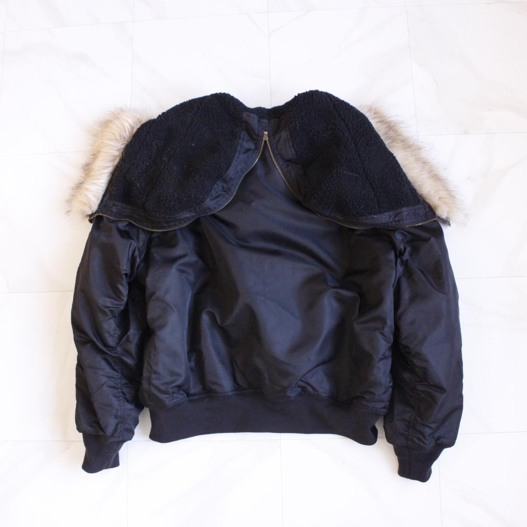 y2k N-2B ファー付ジャケット ブラック フライトジャケット Lサイズ