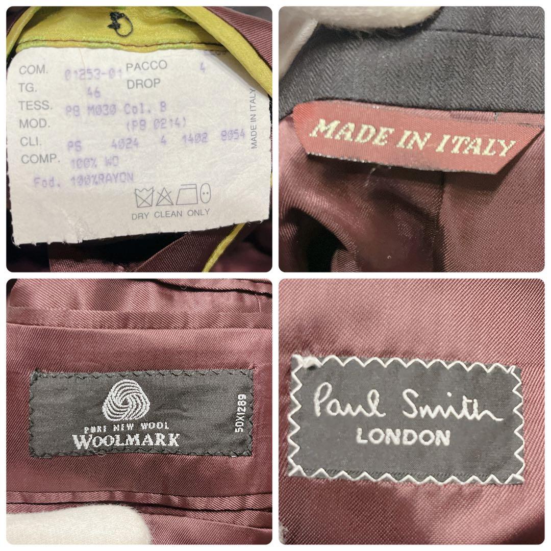 大人の品格 ポールスミスロンドン ボルドー セットアップ スーツ イタリア