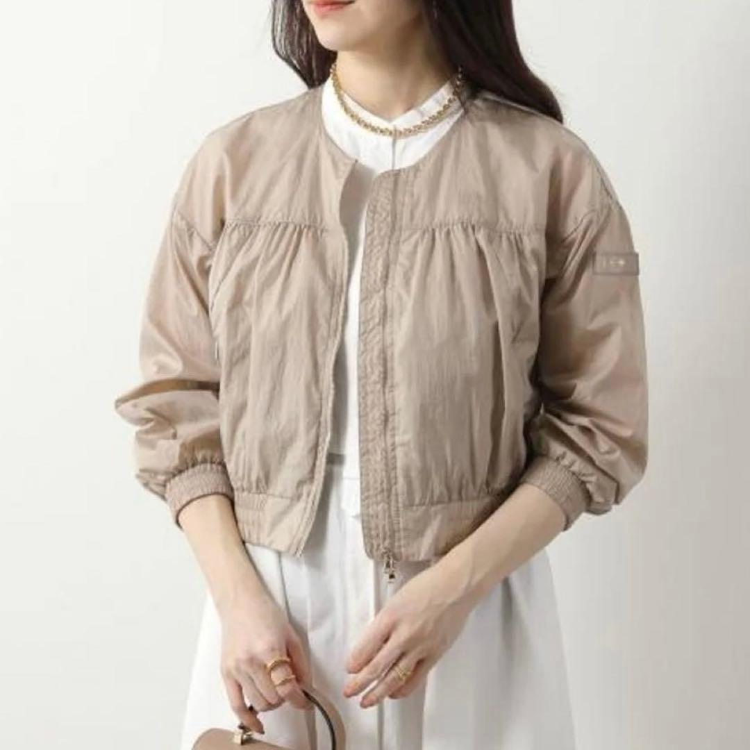 TATRAS ブルゾンノーカラー　アーサ AZHA ベージュ サイズ3☆美品