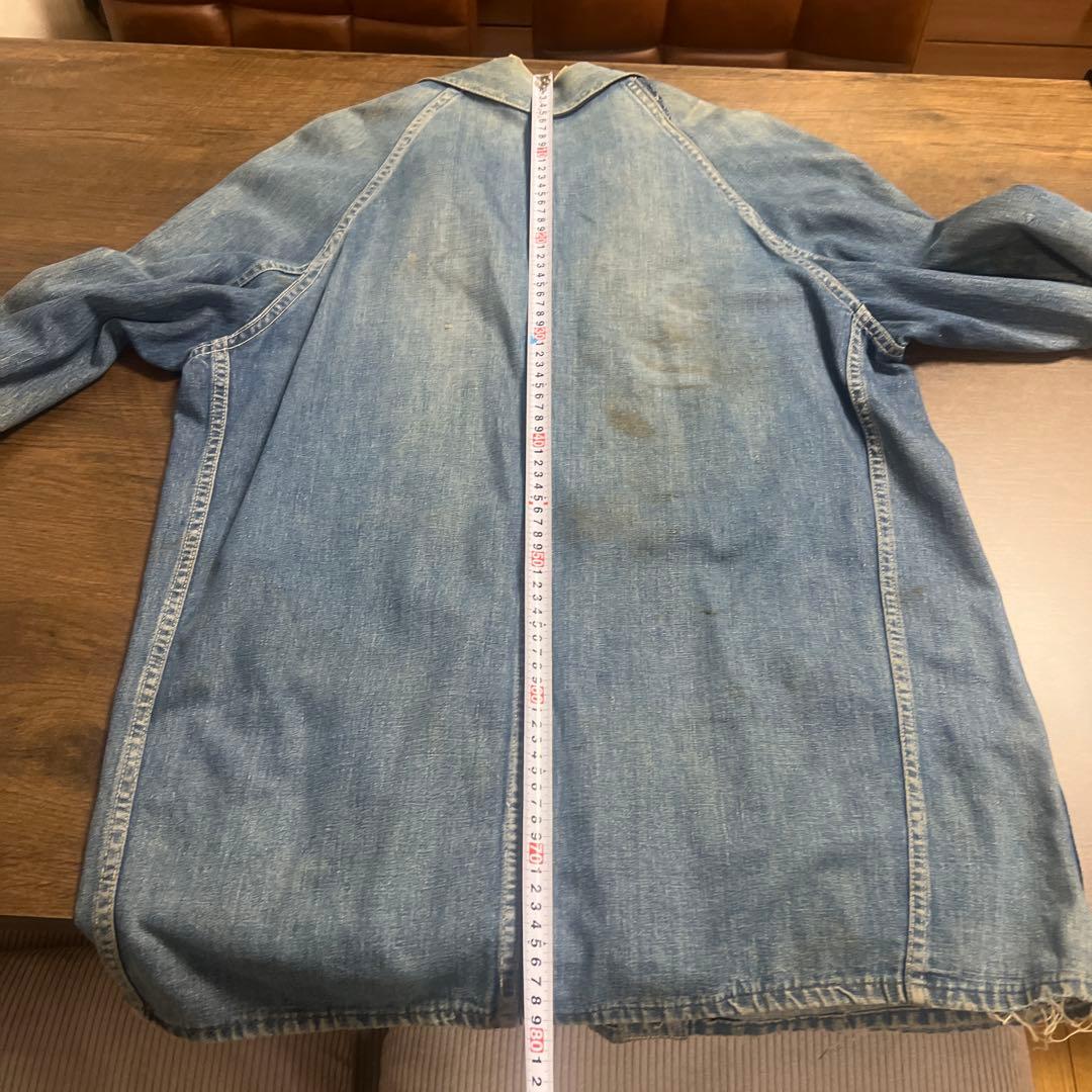 y*1様 COWDEN30〜40'sカバーオール 大戦、月桂樹ドーナツボタン(ワ