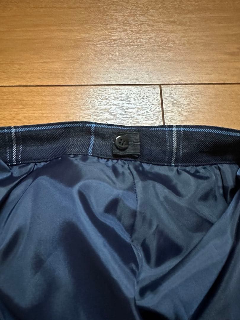 サイドプリーツウールチェックスカート&ネクタイ