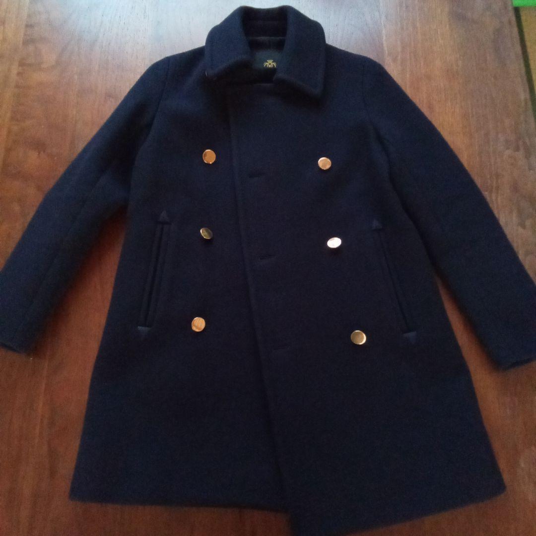 Drawer ネイビー ダブルブレストピーコート 36