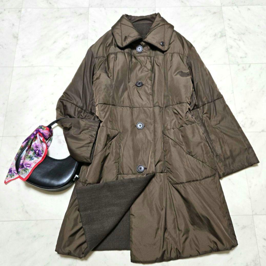 美品 Plantation プランテーション ウール 中綿コート リバーシブル