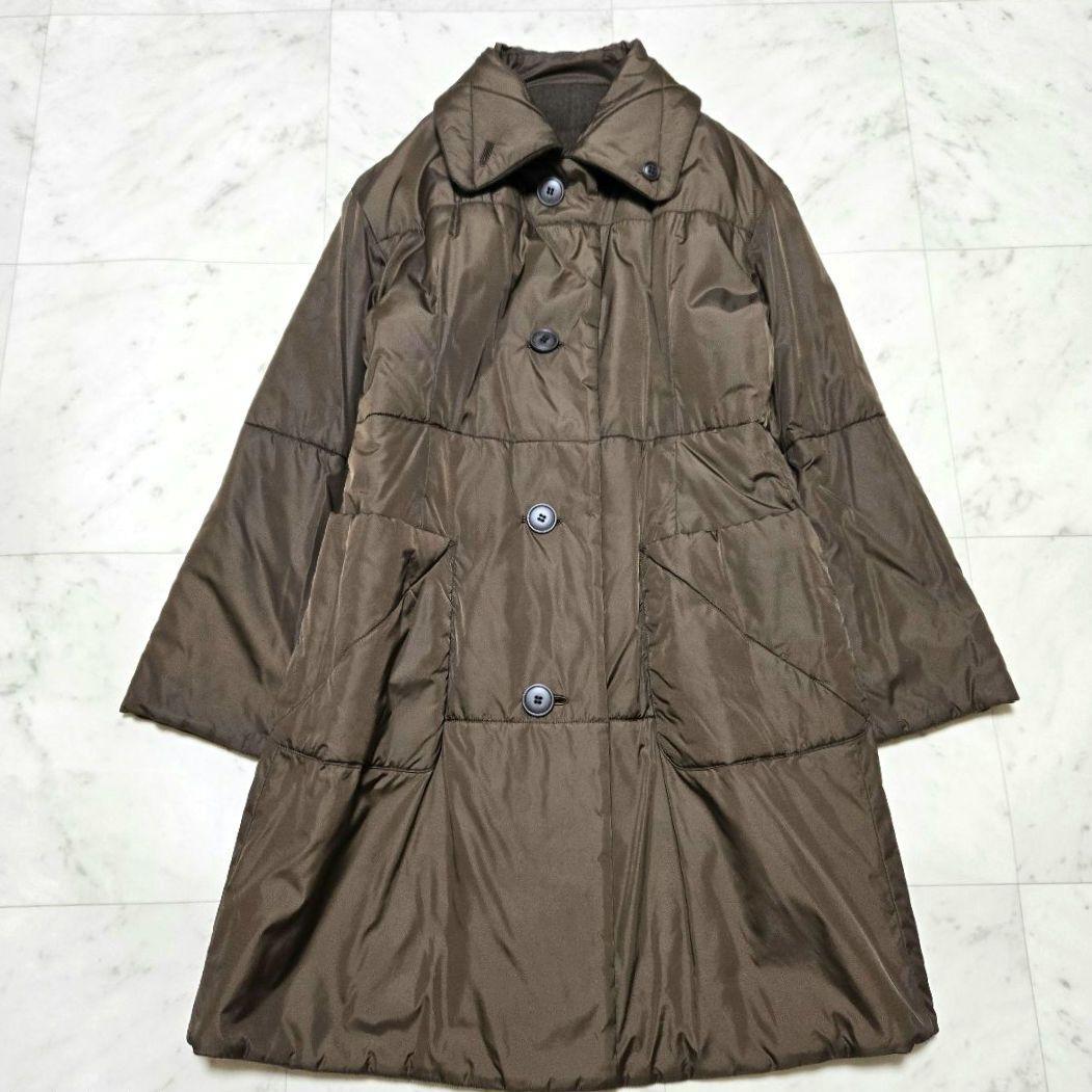 美品 Plantation プランテーション ウール 中綿コート リバーシブル
