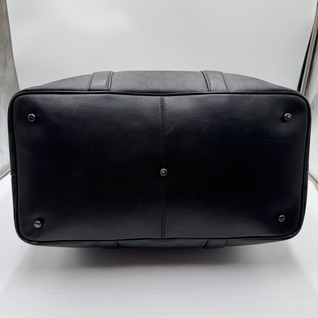 極美品✨コーチ ボストンバッグ トレッカー 2way シグネチャー レザー 黒