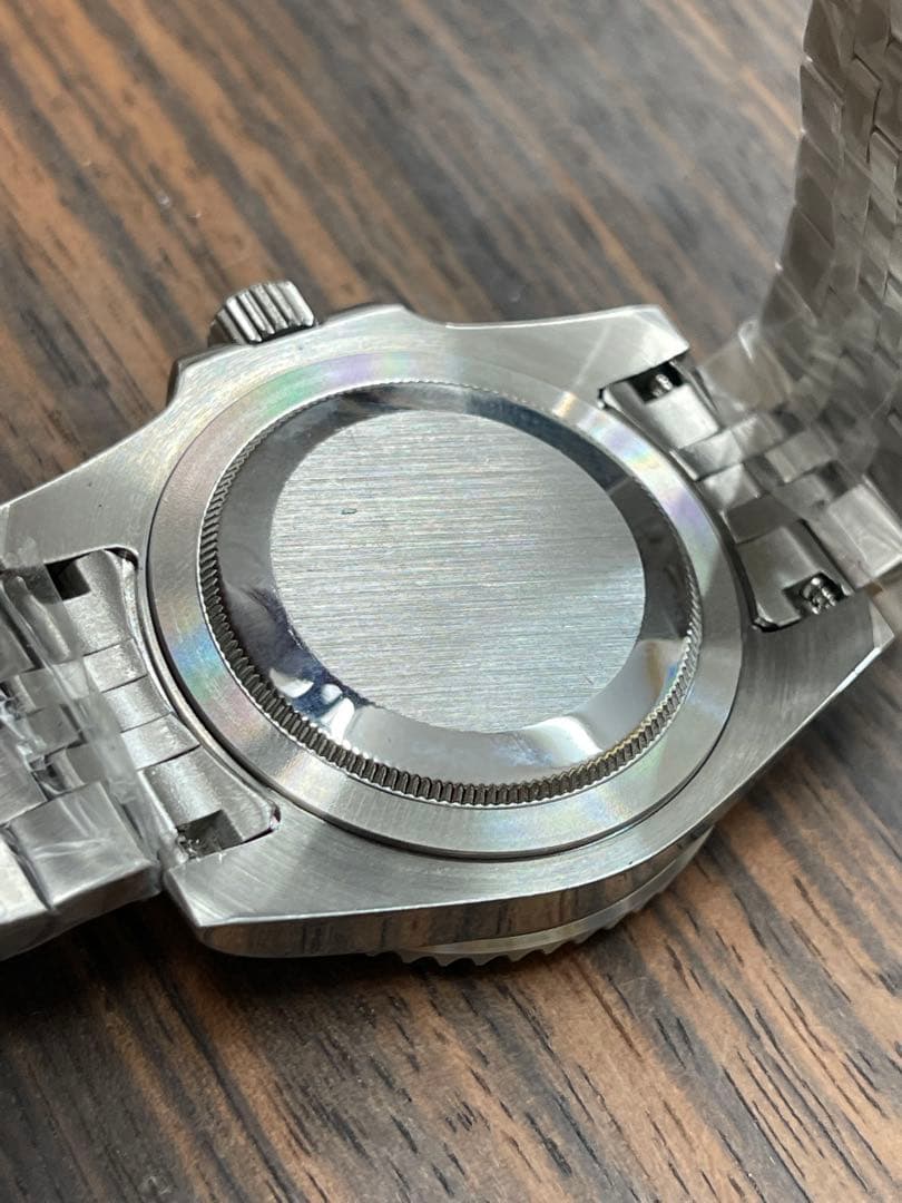 ノーロゴ自動巻き 腕時計 ブラック/グリーン