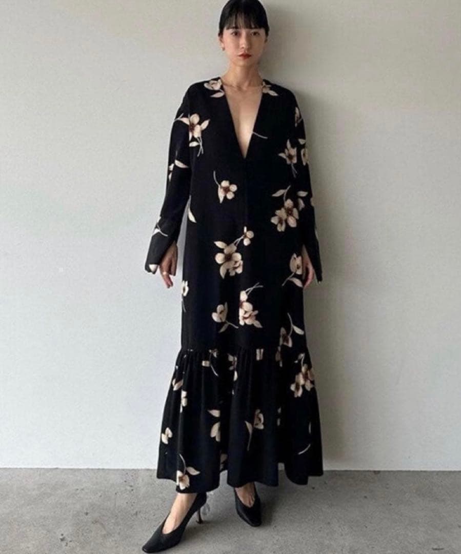 【CLANE】W FACE GATHER SWITCH ONEPIECE