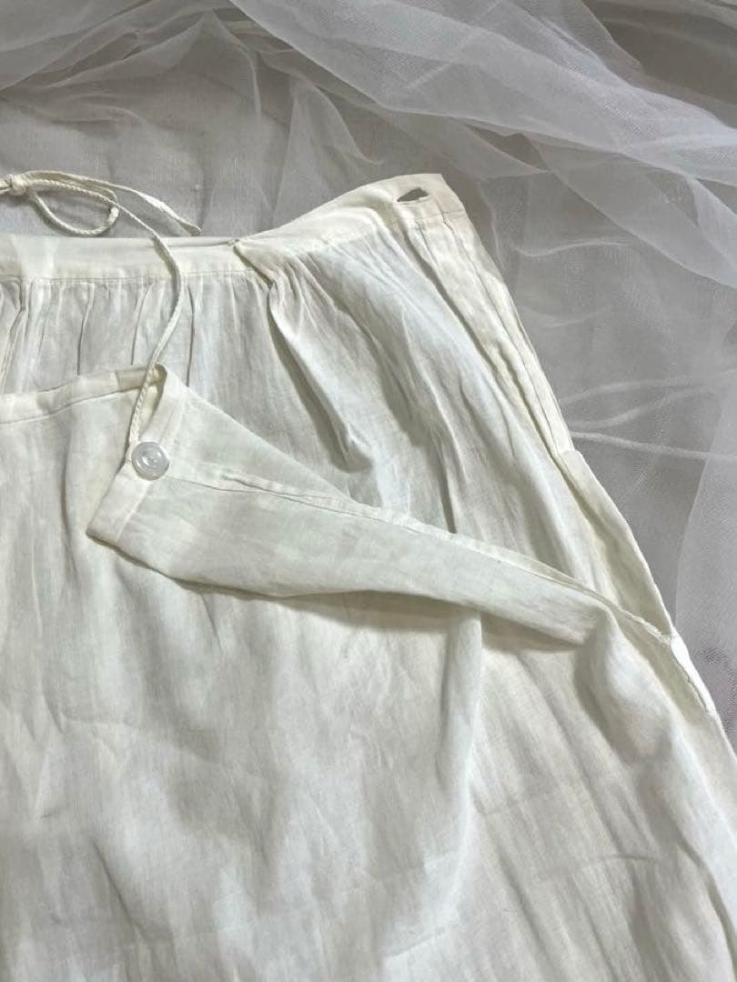 フランスアンティーク コットン ドロワーズ レース