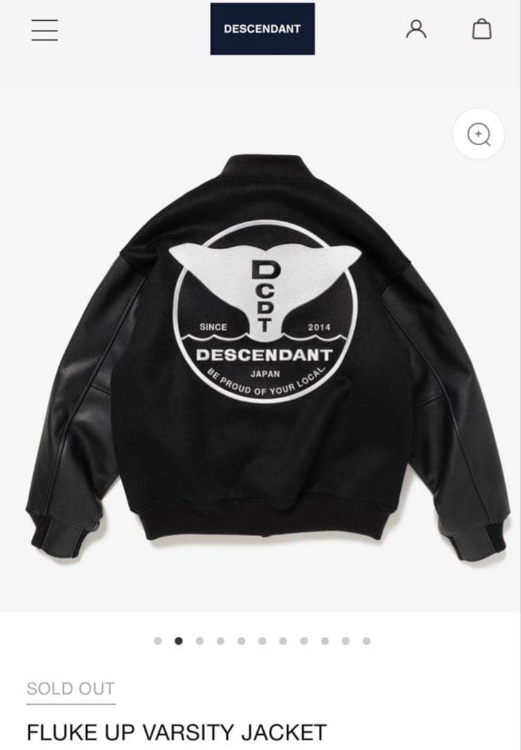 ジャケット・アウター DESCENDANT FLUKE UP VARSITY JACKET