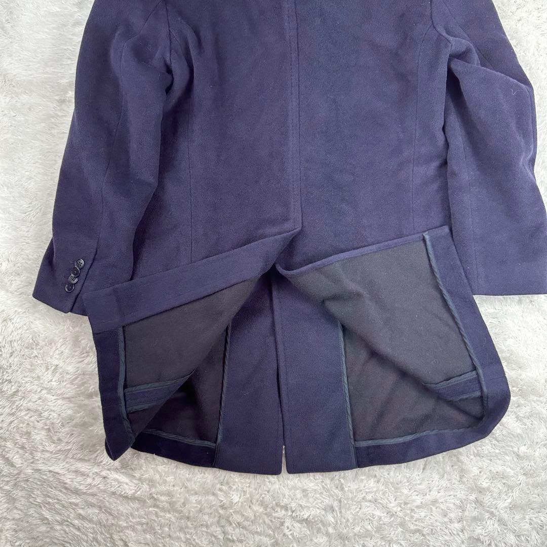 ブリッラ　ペル　イル　グースト　チェスターコート　カシミア混　M 紺　アンゴラ混