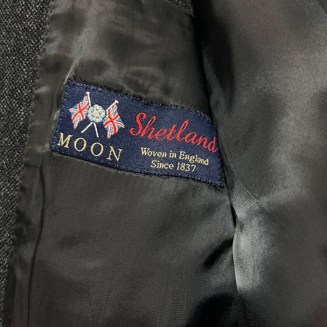 (希少)bishitto 英国製 MOON ツイードスーツセットアップ　紺色