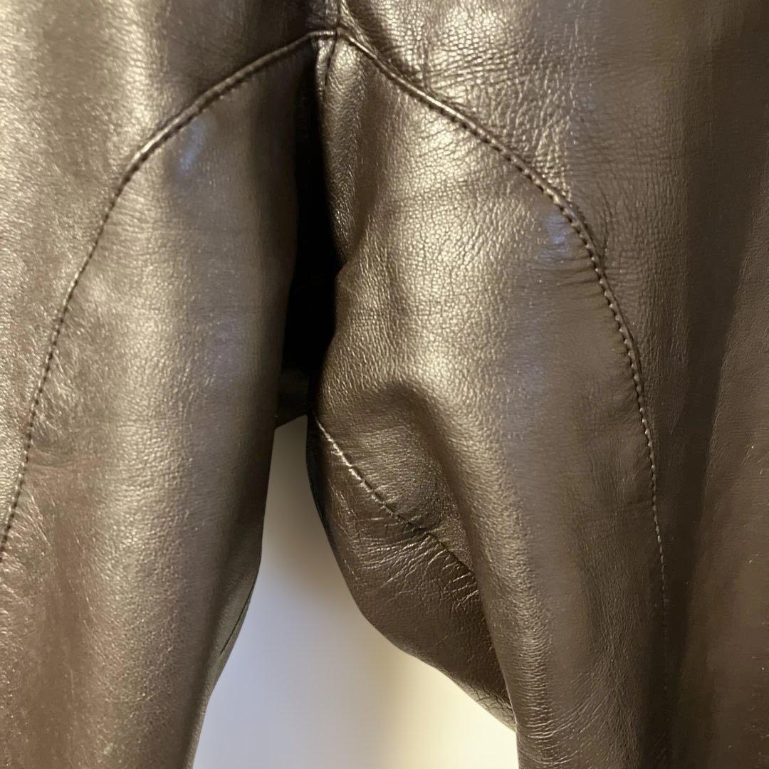 シープレザーパンツダークブラウン　コムサデモードメン2サイズ