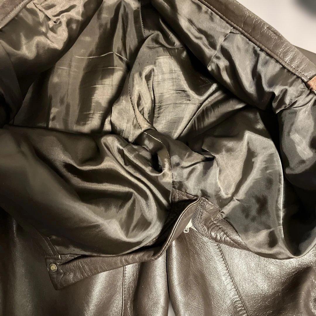 シープレザーパンツダークブラウン　コムサデモードメン2サイズ