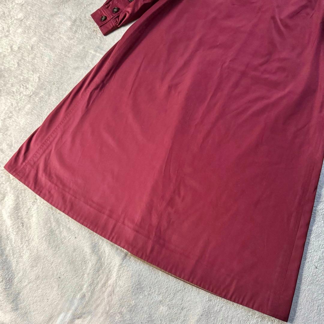 極美品 希少 イヴサンローラン トレンチコート Aライン バイカラー レッド