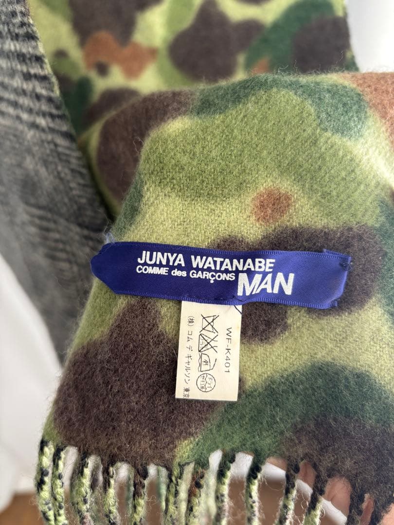 コムデギャルソンジュンヤワタナベマン　グレンチェック&カモフラージュ　マフラー