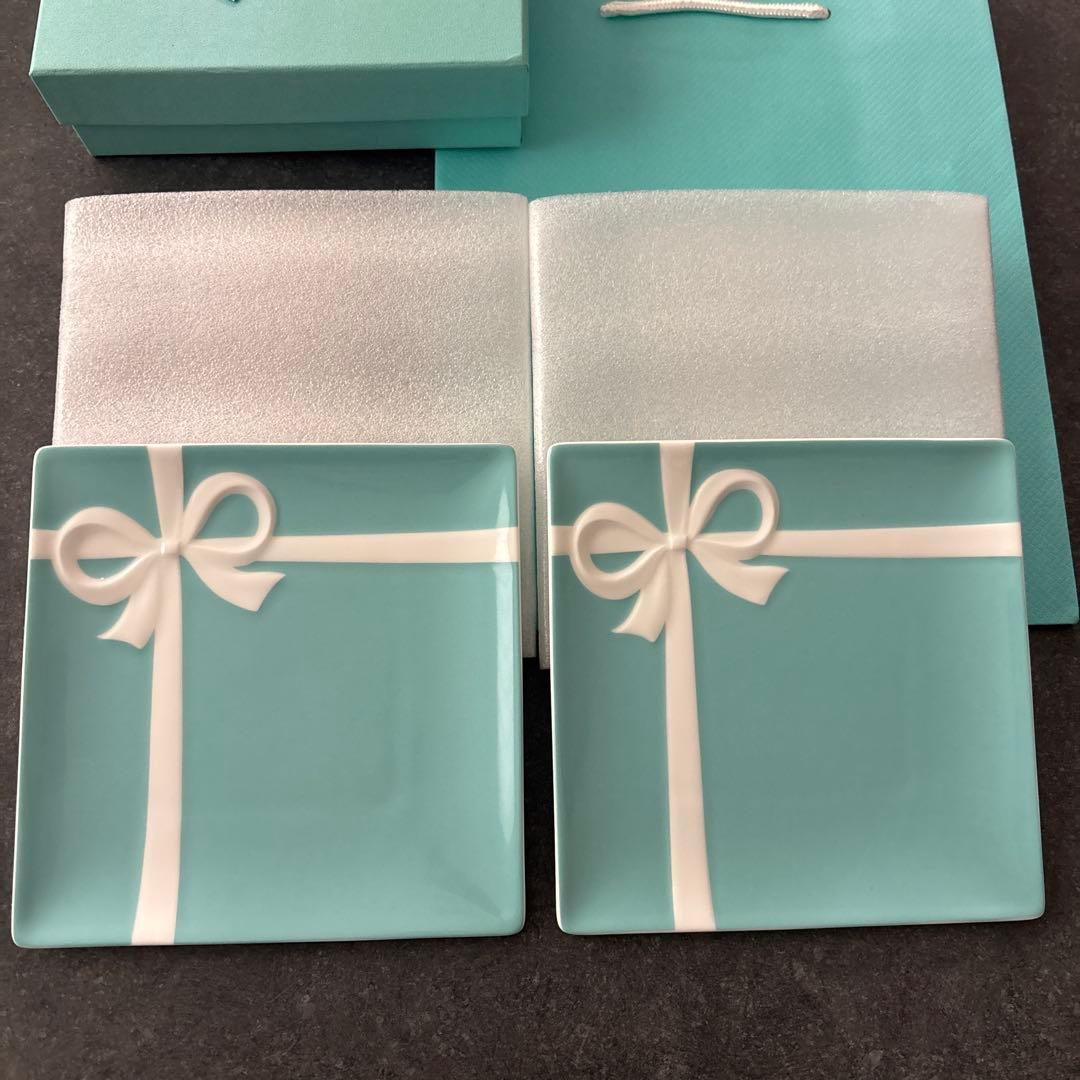 ティファニー プレート リボン 2枚セット