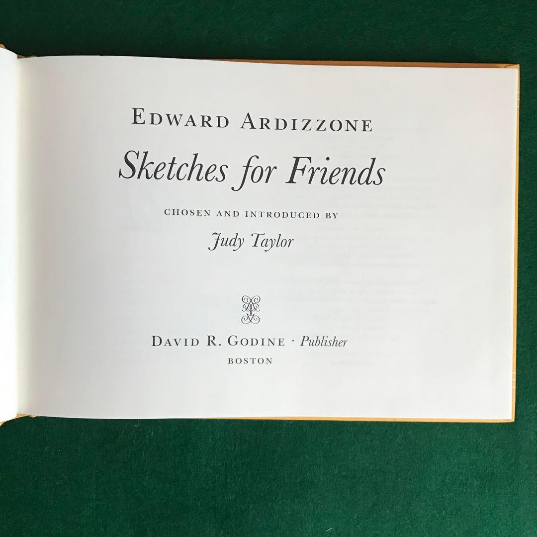 洋書 Sketches for Friends by Edward Ardizzone