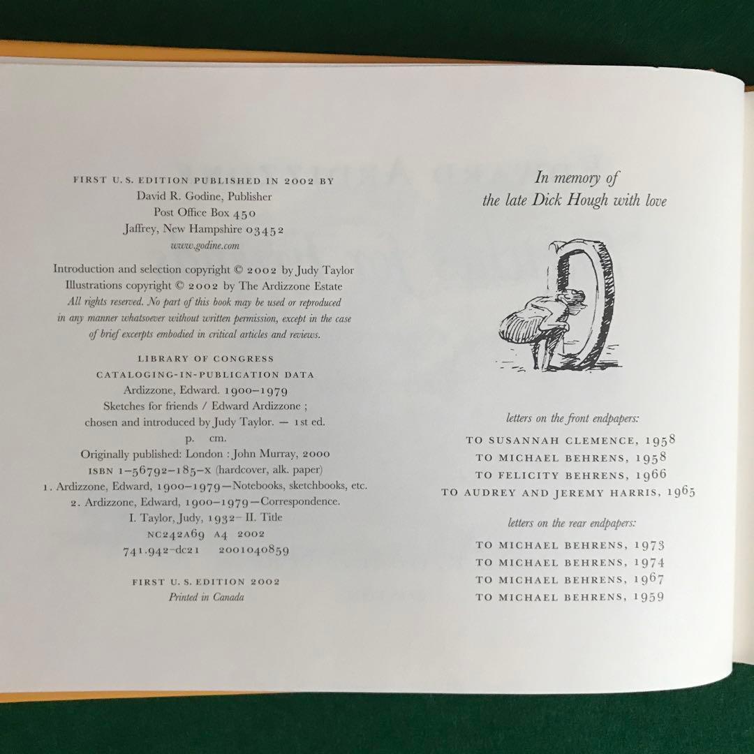 洋書 Sketches for Friends by Edward Ardizzone