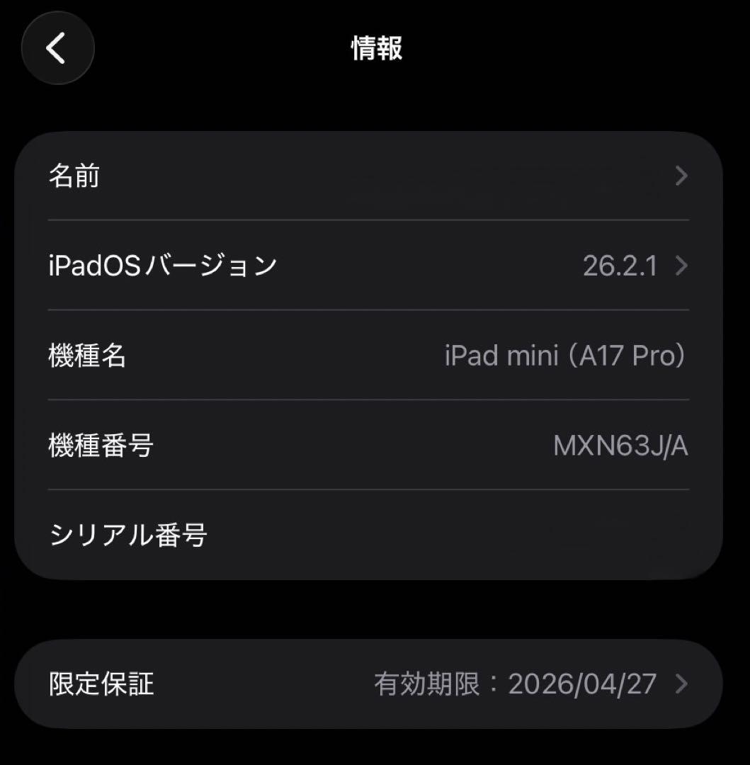 Apple iPad mini 7 128GB Wi-Fi スペースグレー