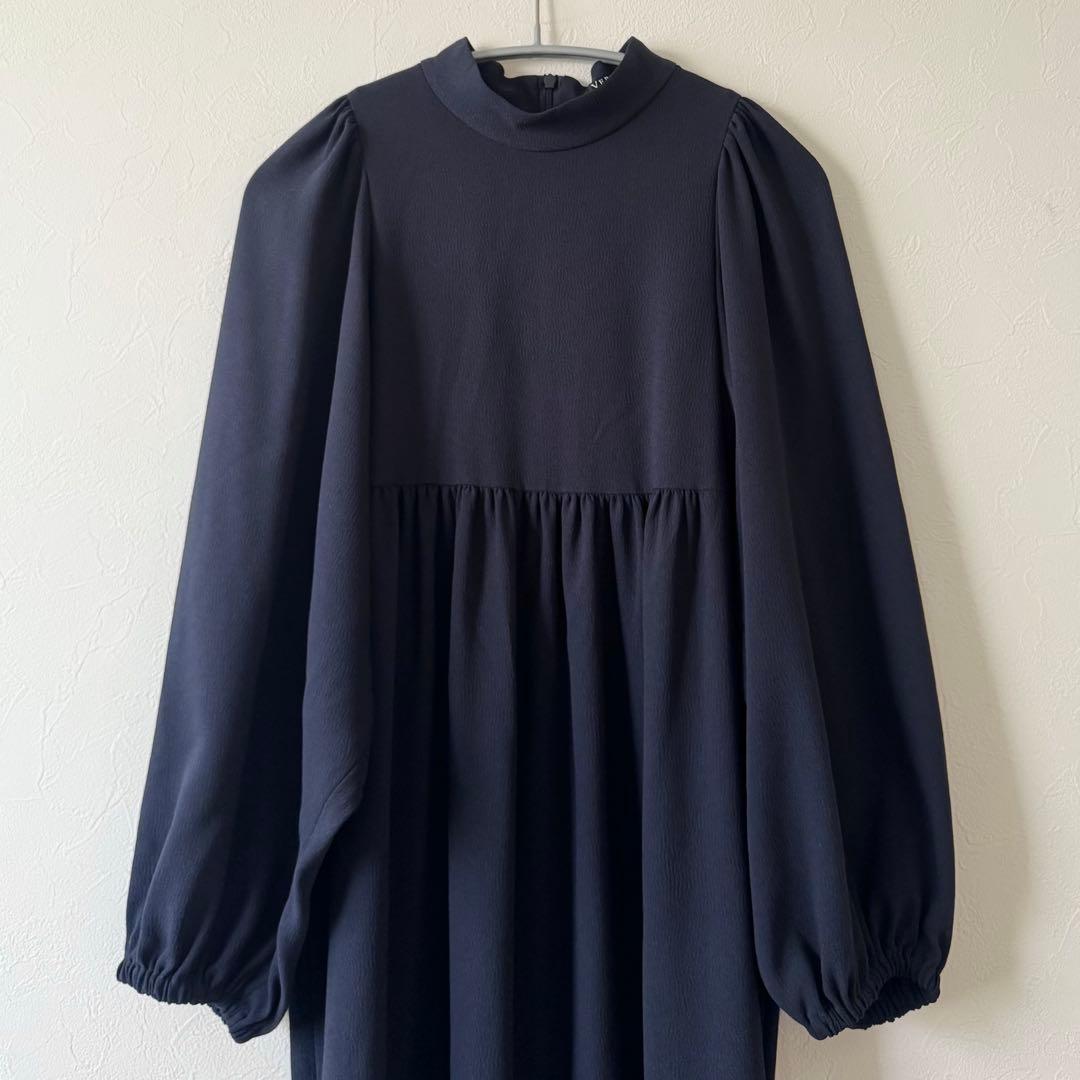 VERMEIL par iena アセテートバックサテンジョーゼットワンピース