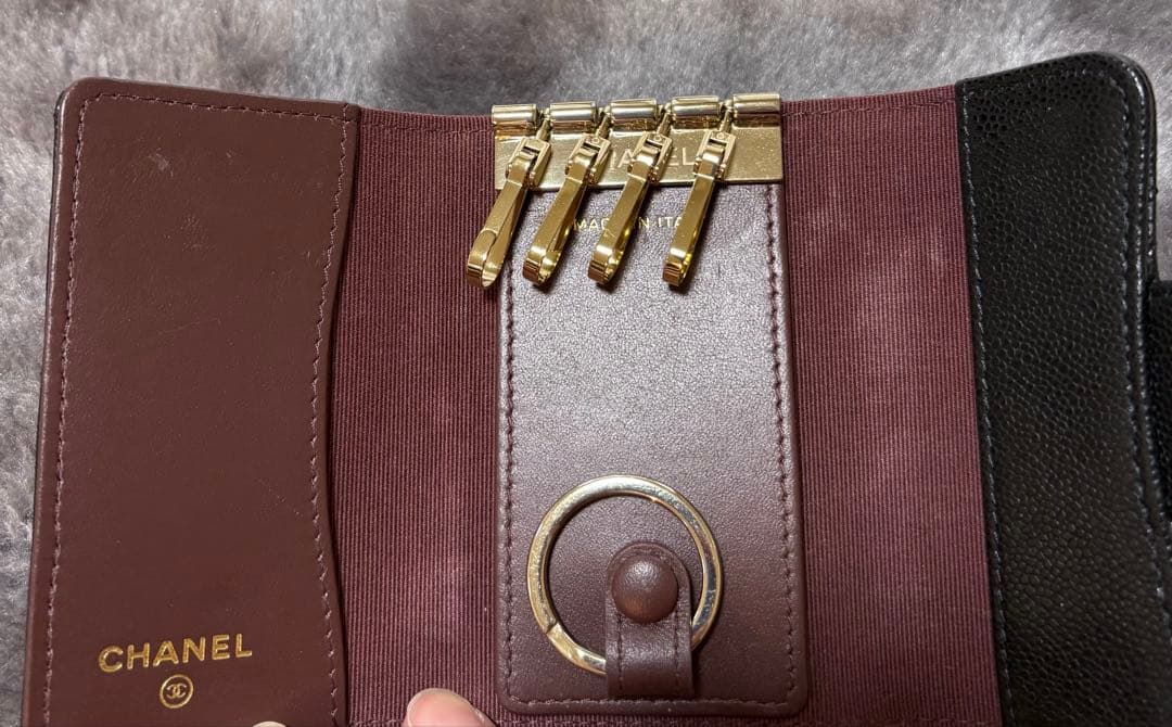 CHANEL キーケース キャビアスキン