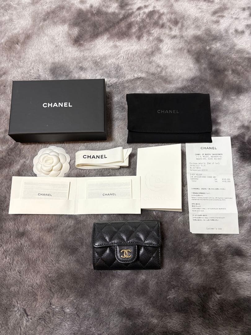 CHANEL キーケース キャビアスキン