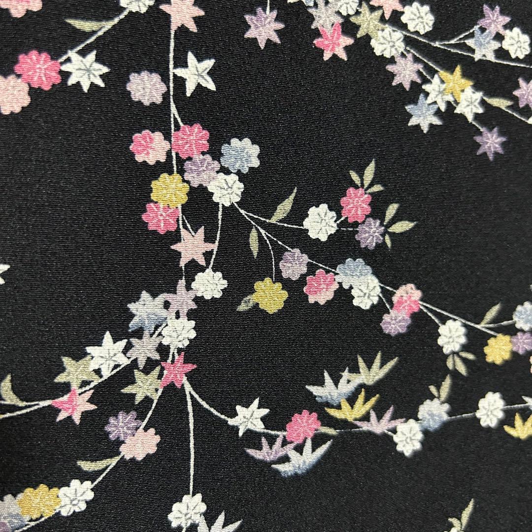 新品　美品　しつけ付き　袷　正絹　縮緬　友禅　型染め　小紋　フルセット　塩瀬