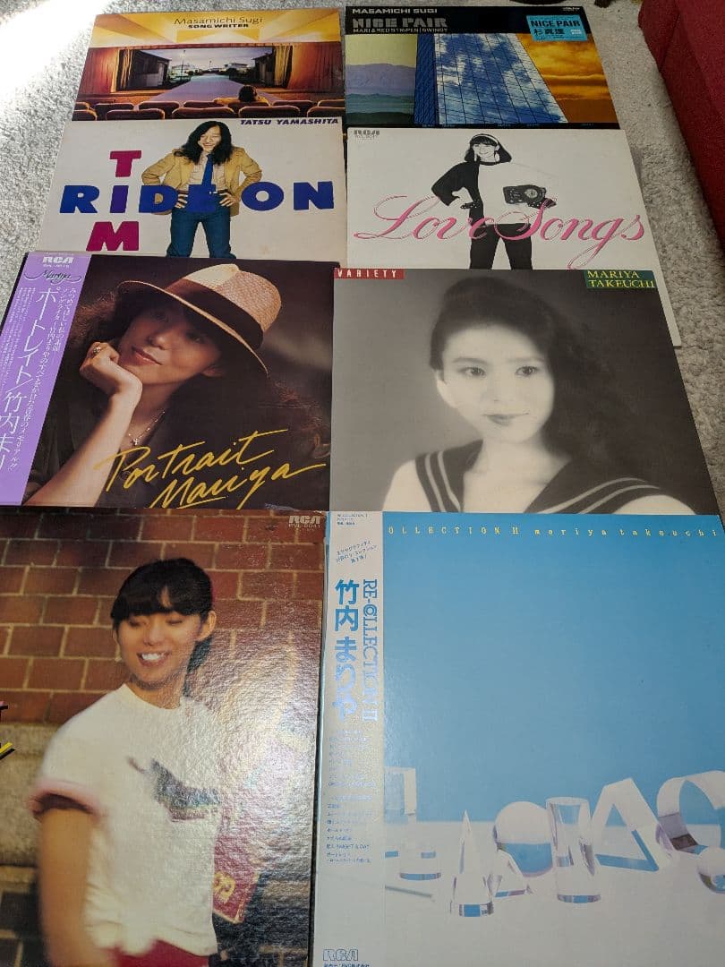 竹内まりあ、杉真理、山下達郎 LPレコード　8枚セットです