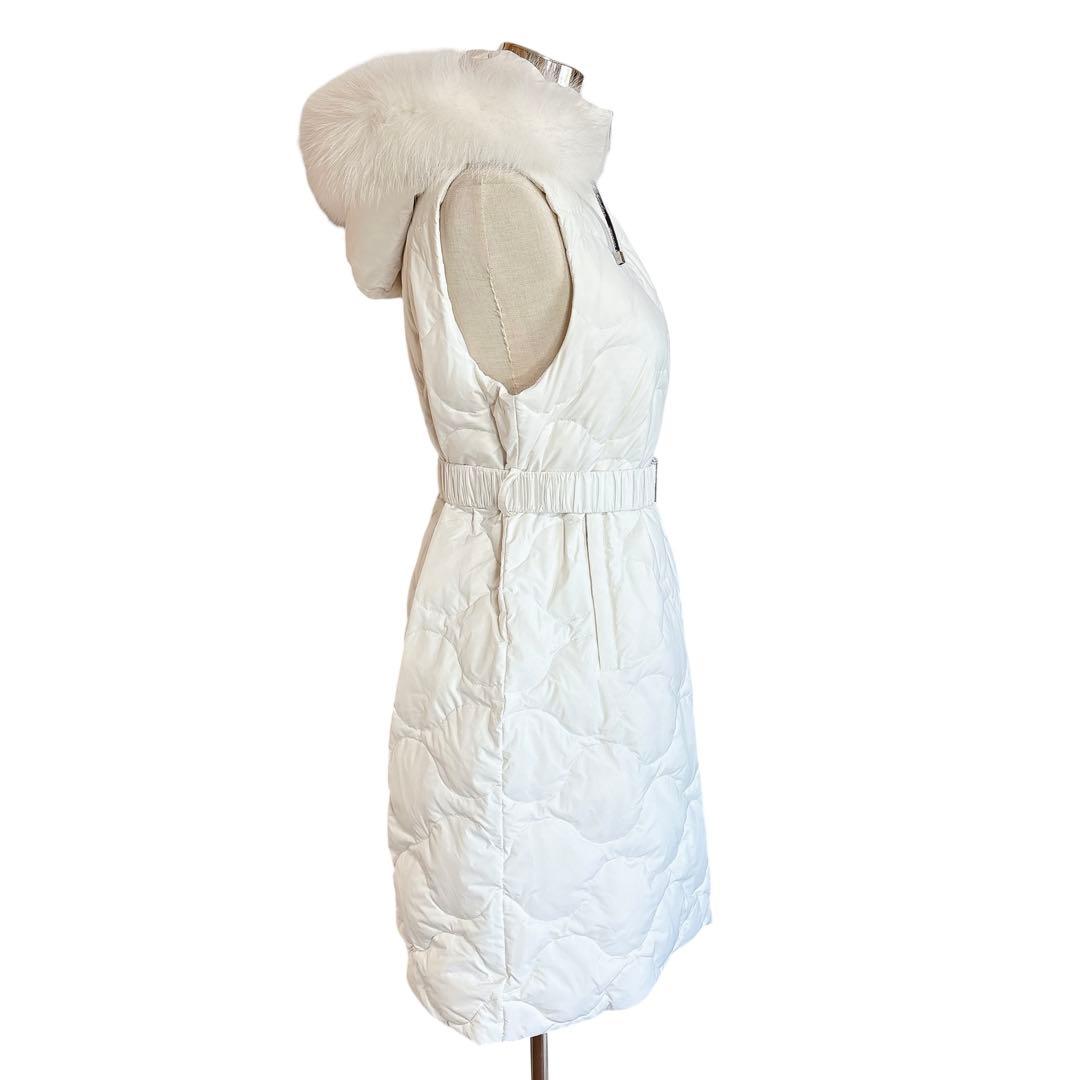 タグ付き ジャンルイシェレル 高級 ダウンジャケット ブルーフォックスファー