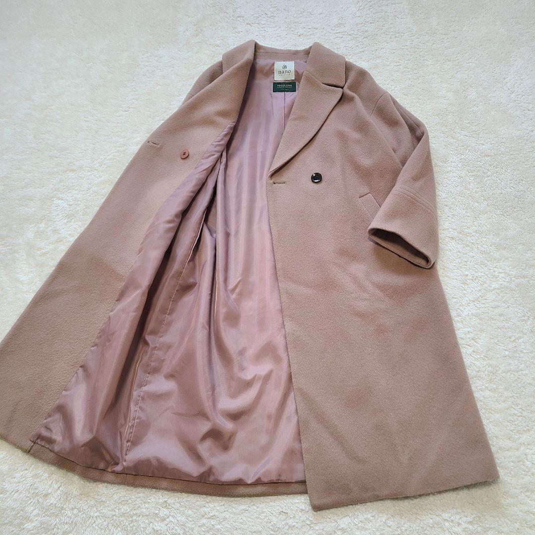 【高級素材】近年モデル　ナノユニバース　ウールビーバーセミダブルチェスターコート