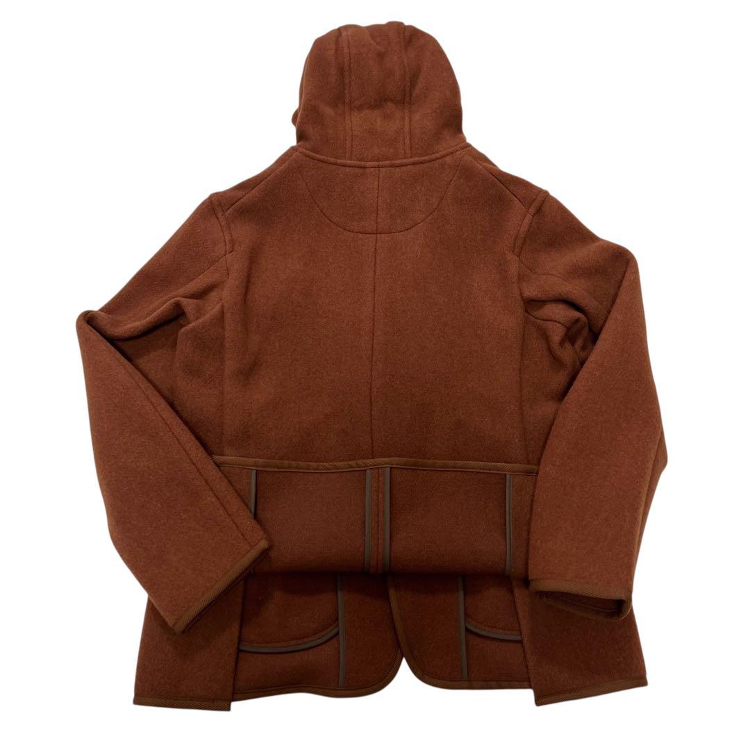 未使用タグ付 ダントン ウールモッサフードブルゾン M ブラウン 胡桃ボタン