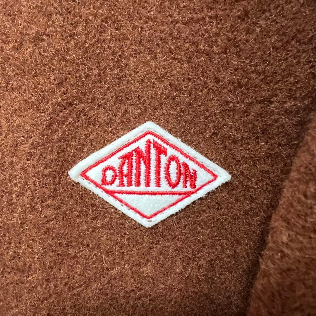 未使用タグ付 ダントン ウールモッサフードブルゾン M ブラウン 胡桃ボタン