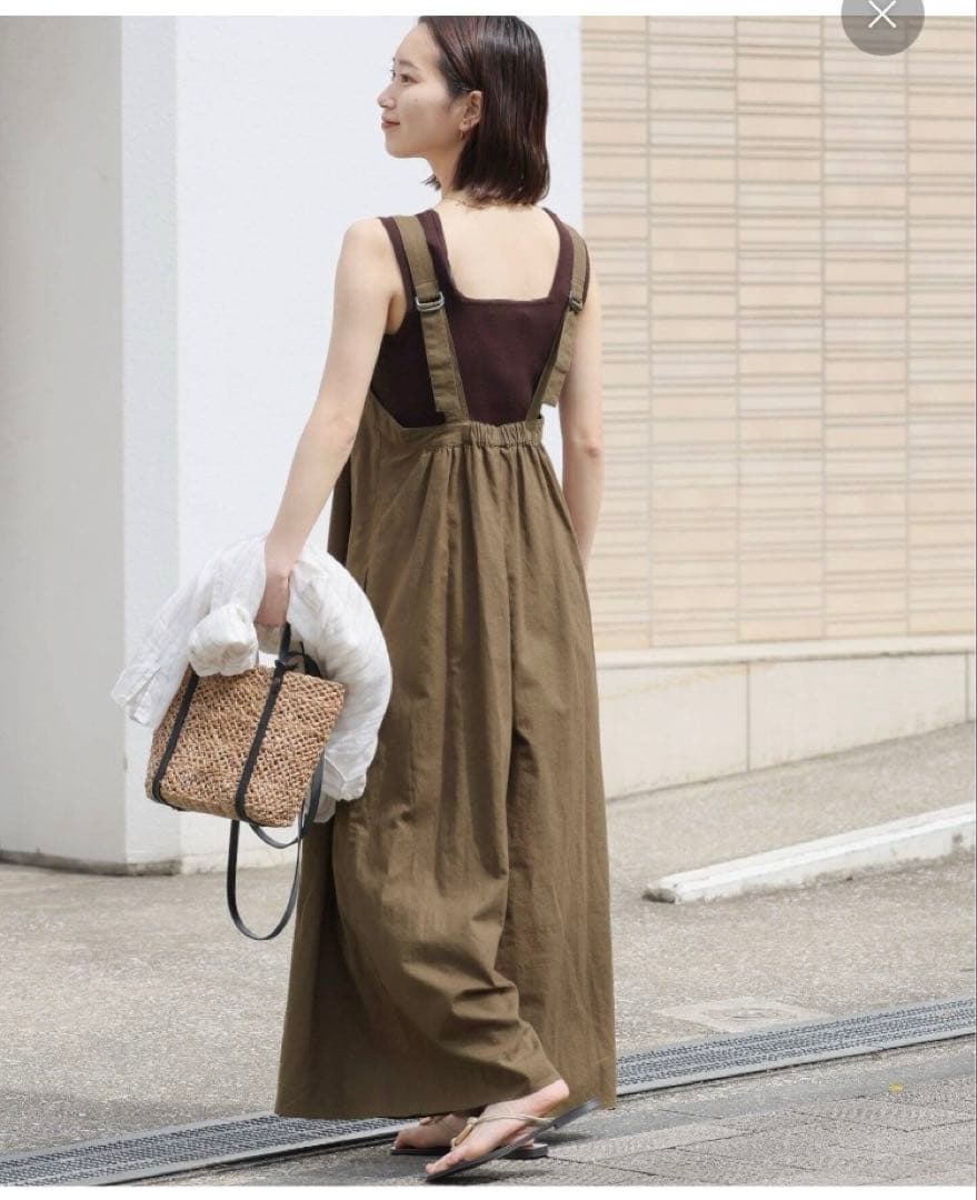 ジャーナルスタンダードレリューム　ギャザーサロペット　カーキ