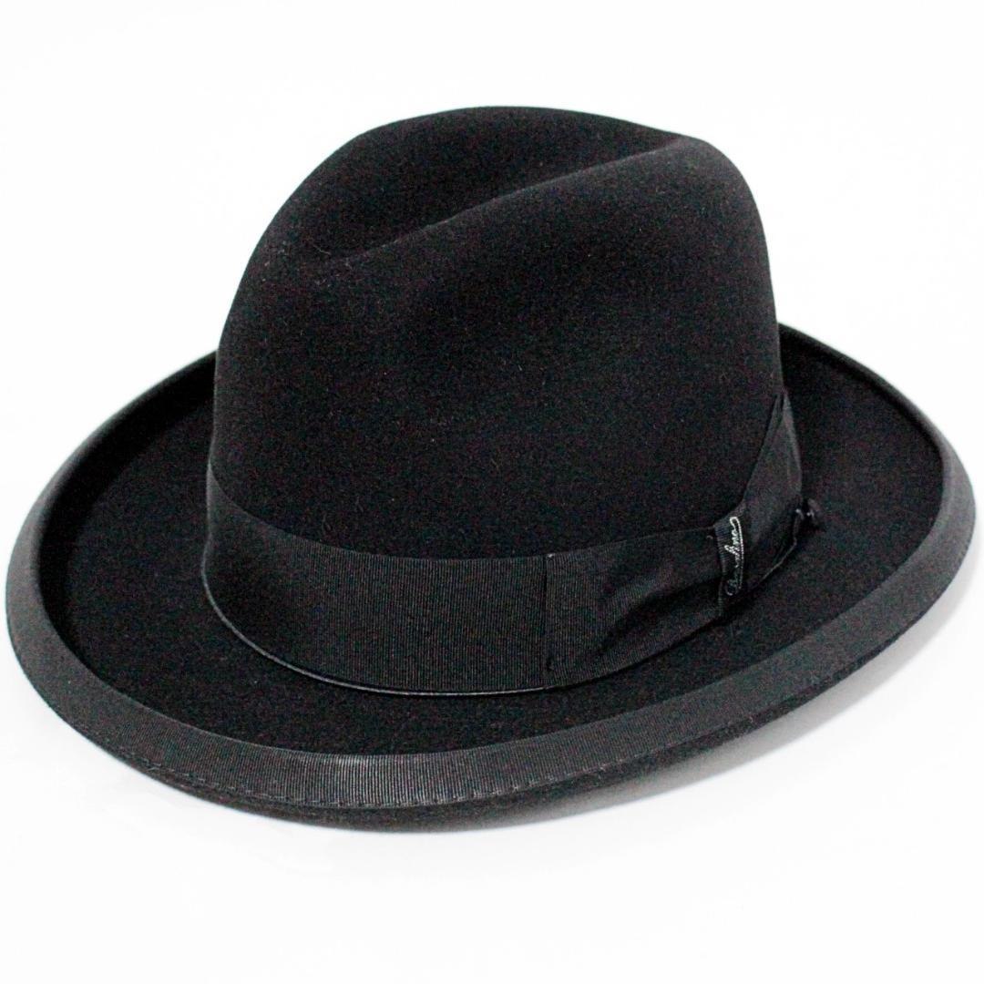新品 ボルサリーノ 最高級繊維ビキューナ使用 ホンブルグフェルトハット 58（M