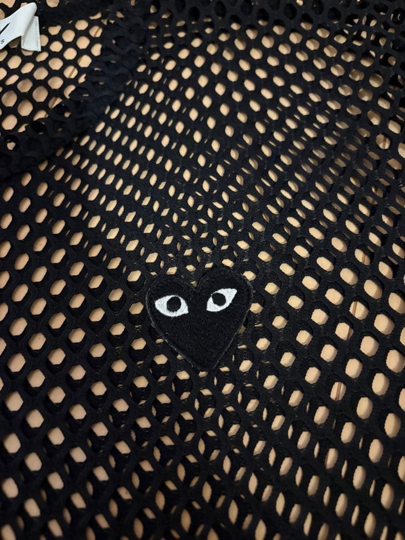 トップス PLAY CDG Polyester Mesh Large Black