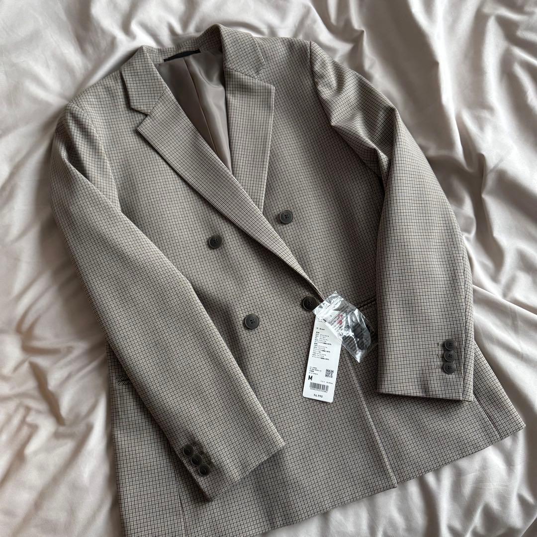 【タグ付き新品未使用】　ユニクロ　ダブルジャケット35 BROWN