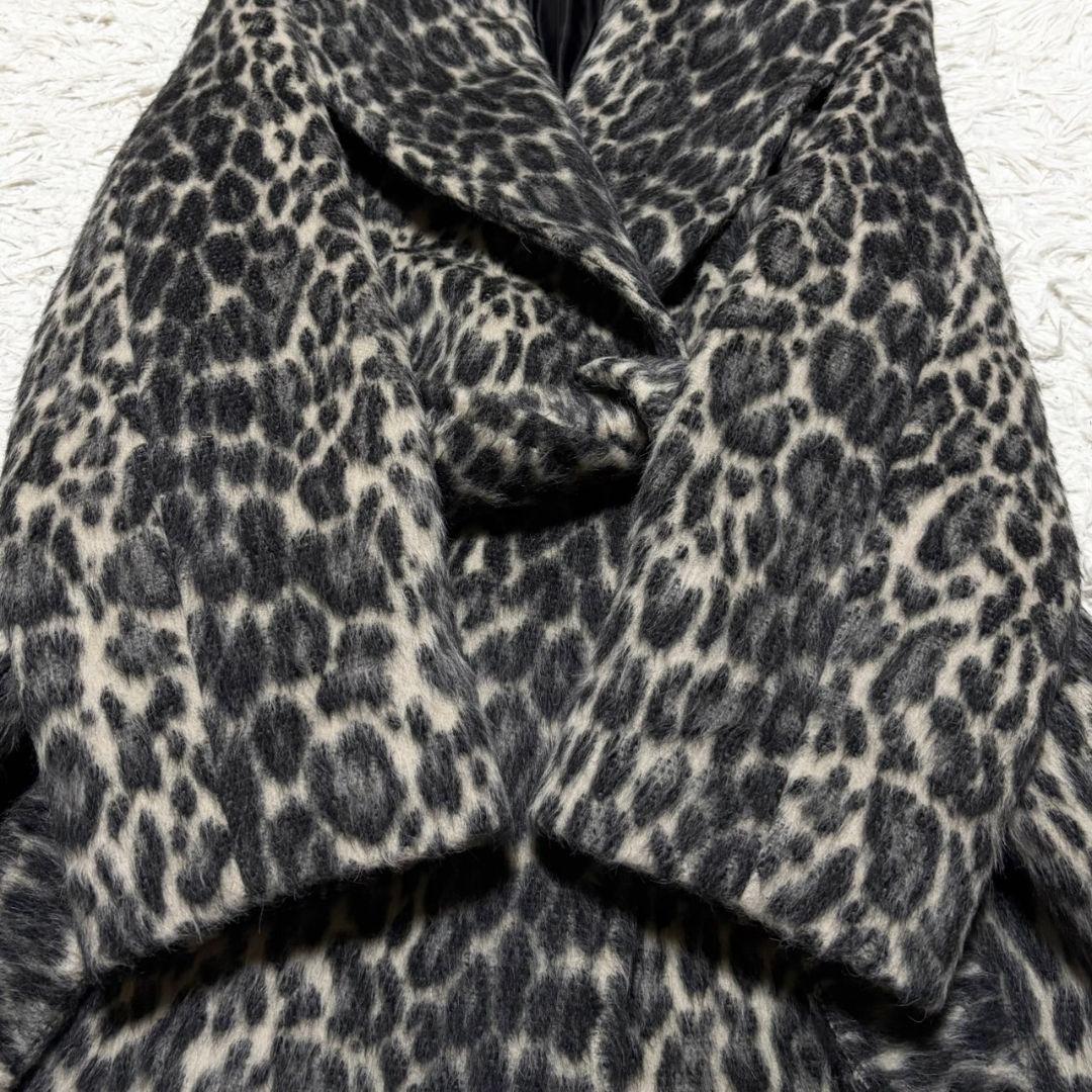 極美品 マックスマーラ ステューディオ 毛皮コート アルパカ混 レオパード柄