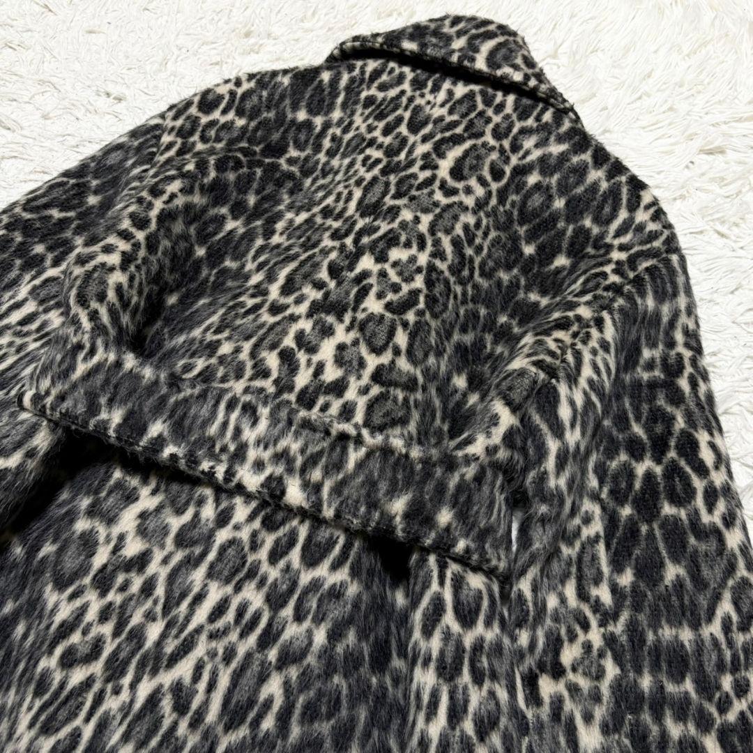 極美品 マックスマーラ ステューディオ 毛皮コート アルパカ混 レオパード柄