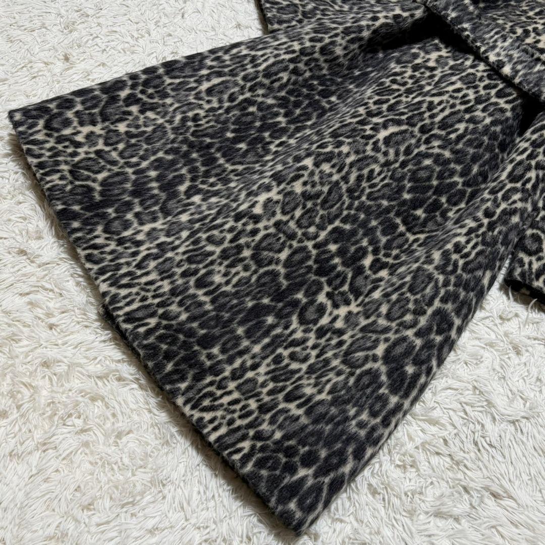 極美品 マックスマーラ ステューディオ 毛皮コート アルパカ混 レオパード柄