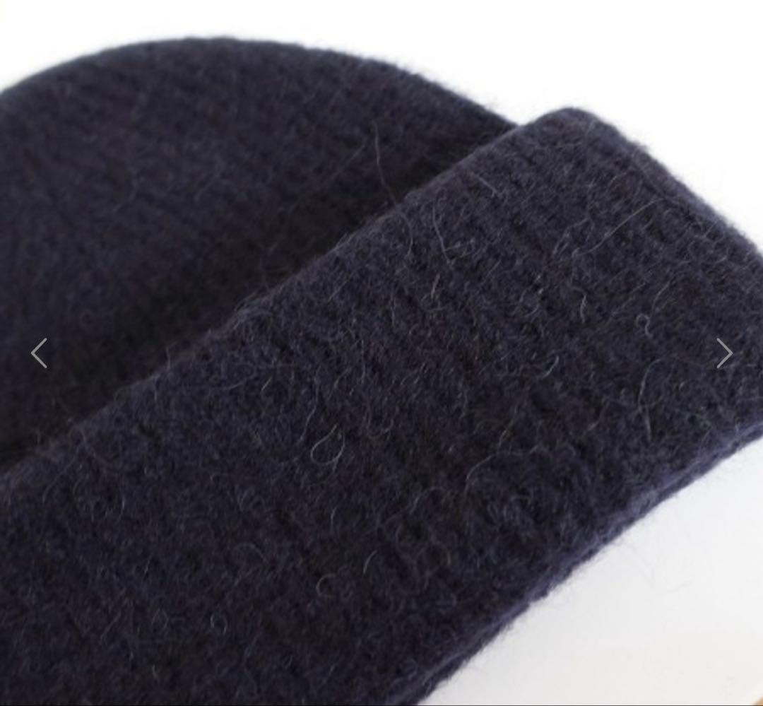 ARKET ウール アルパカ　ネイビー ニット帽
