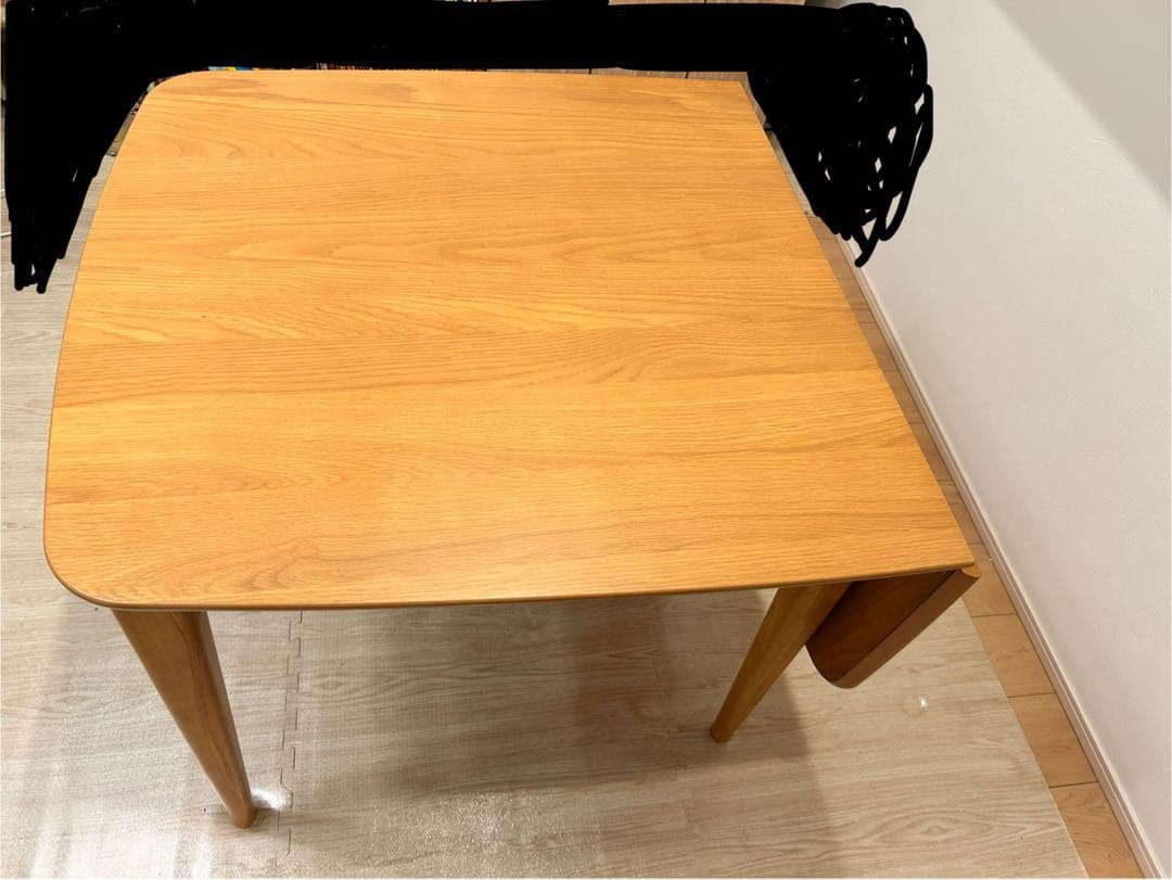 ナチュラルウッド 折りたたみダイニングテーブル